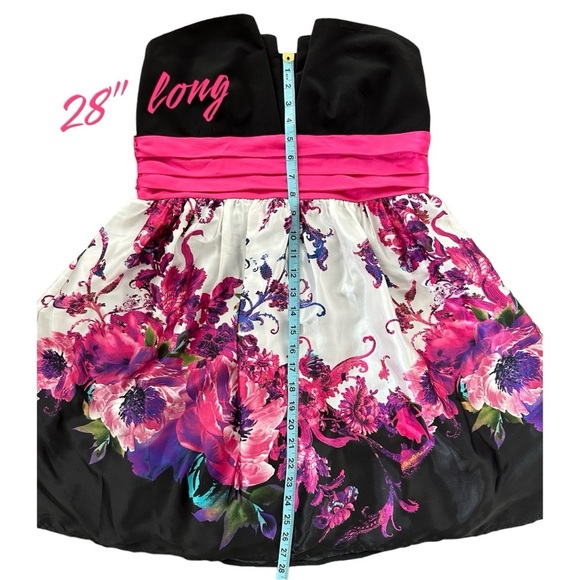 Trixxi Strapless Floral Mini-Dress XL - Picture 6 of 8